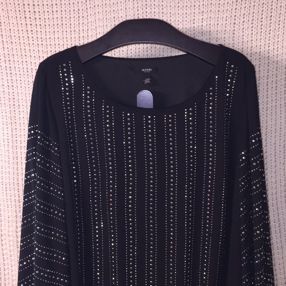 Alfani Tops - Women’s 22W Black and Silver top